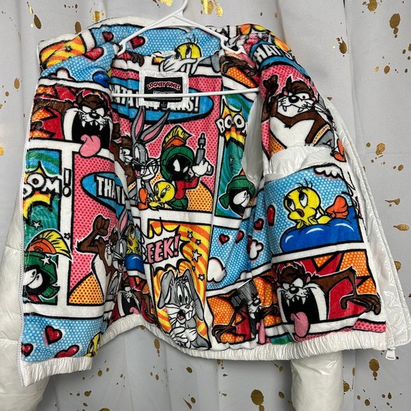 Members Only Hi-Shine Looney Tunes Lining Jacket Sz: L - Picture 3 of 6